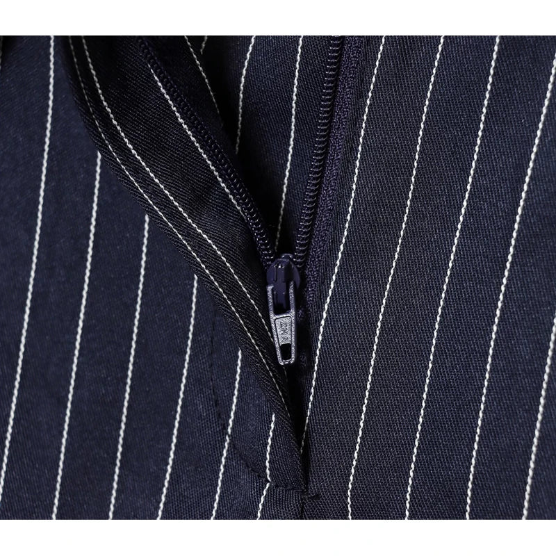 Ριγέ Παντελόνι "City Lounge" | Φαρδιά Γραμμή, Πένσες & Ψηλή Μέση | Streetwear & Casual