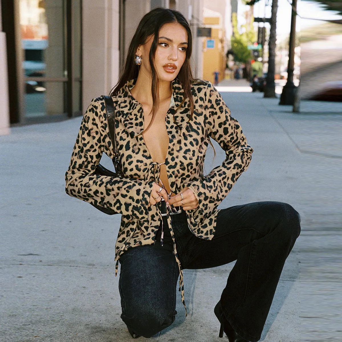 Feline grace Leopard Top