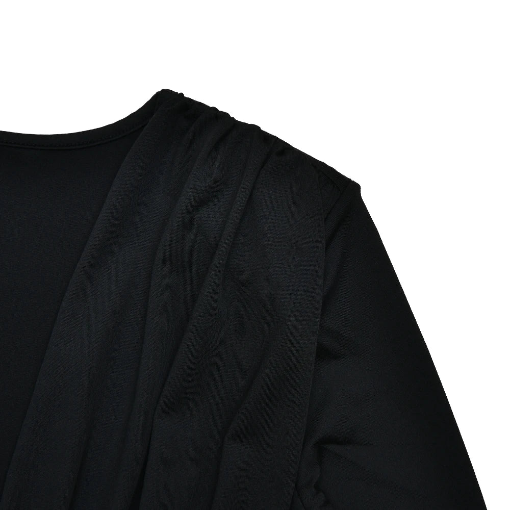 Sexy Deep V-Neck Long Sleeve Black Bodysuit