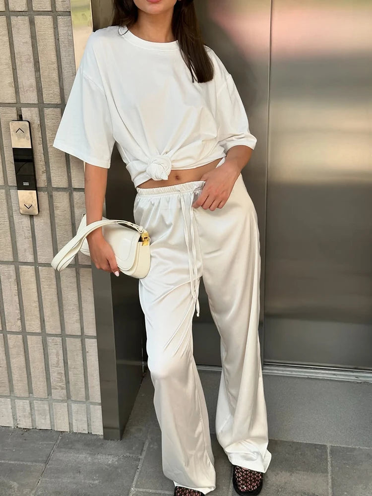 Blush Luxe Satin Pants