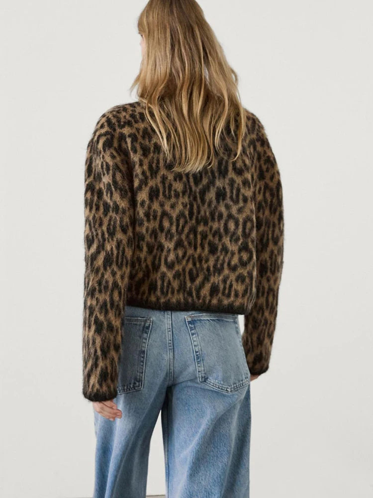 Ζακέτα "Wild Commuter" | Πλεκτή, Λεοπάρ Print | Office Lady & Casual