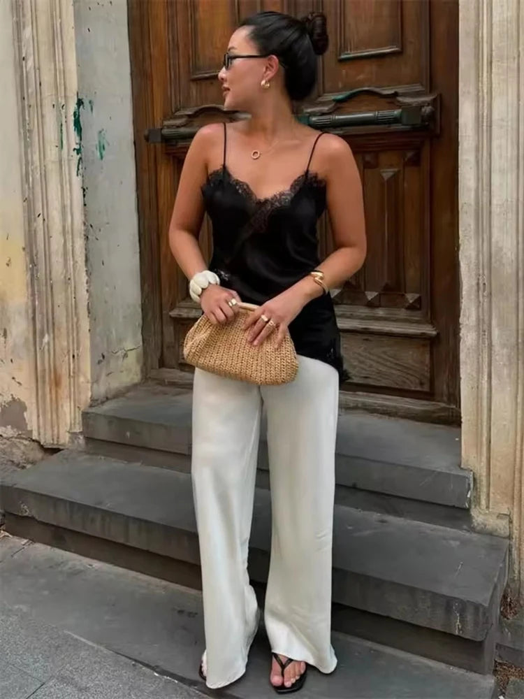 Midnight Lace Hollow Out Top