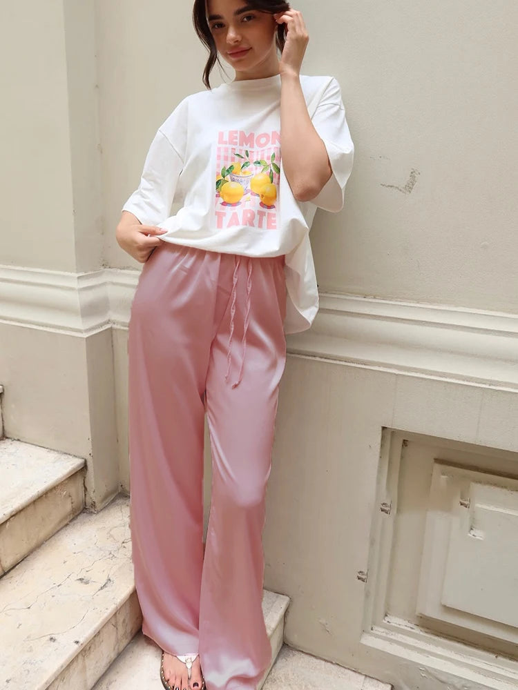 Blush Luxe Satin Pants