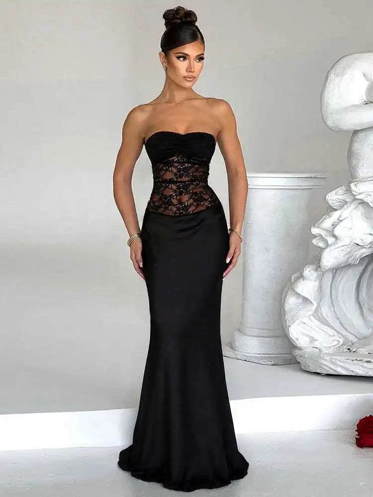 Midnight Muse Lace Mermaid Dress