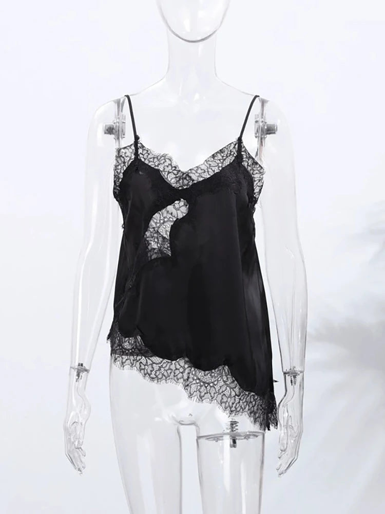Midnight Lace Hollow Out Top