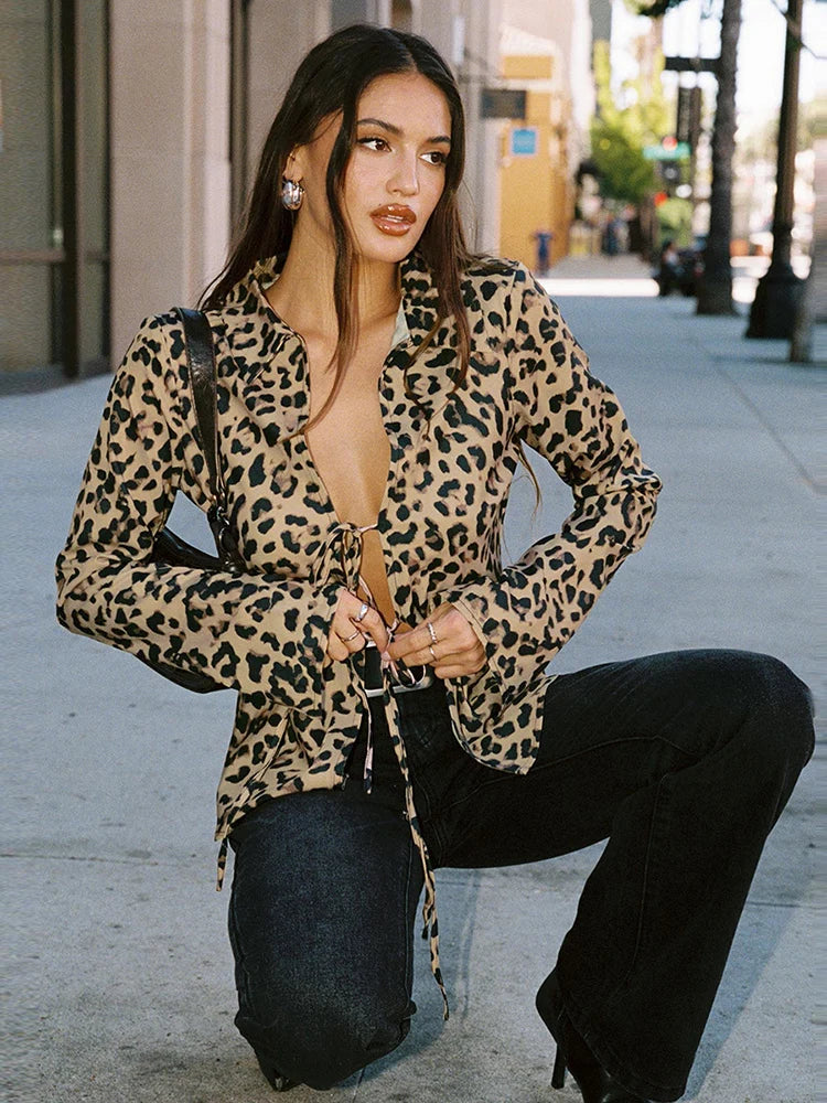 Feline grace Leopard Top