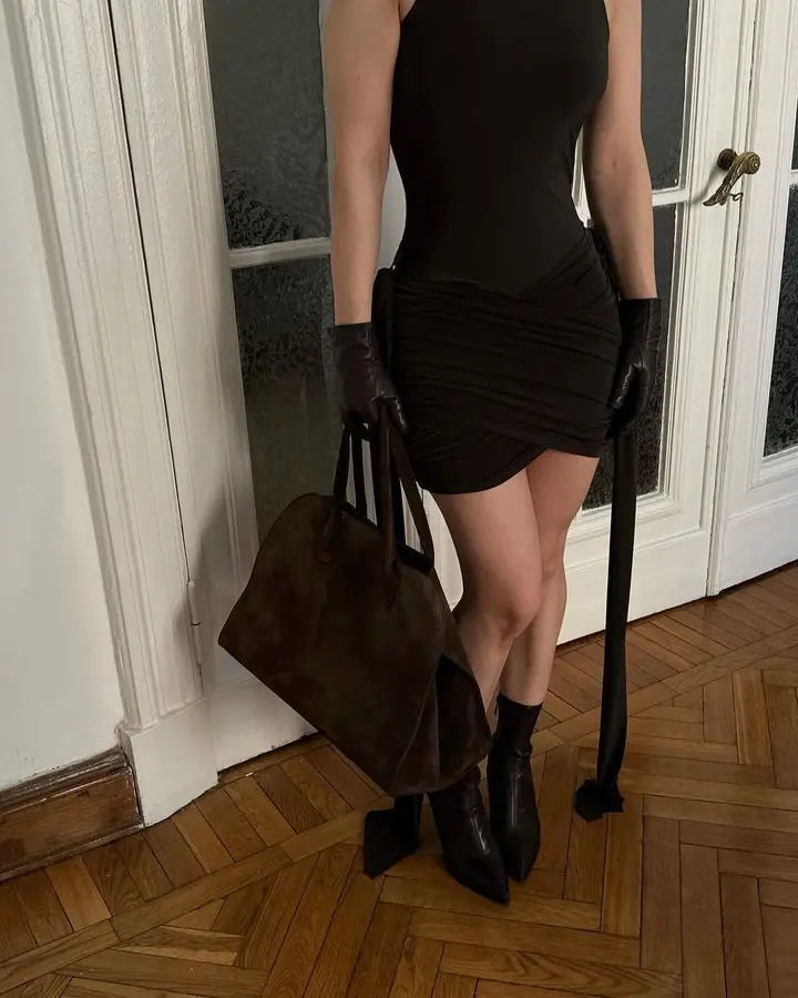 Ember Bandage O-Neck Mini Dress