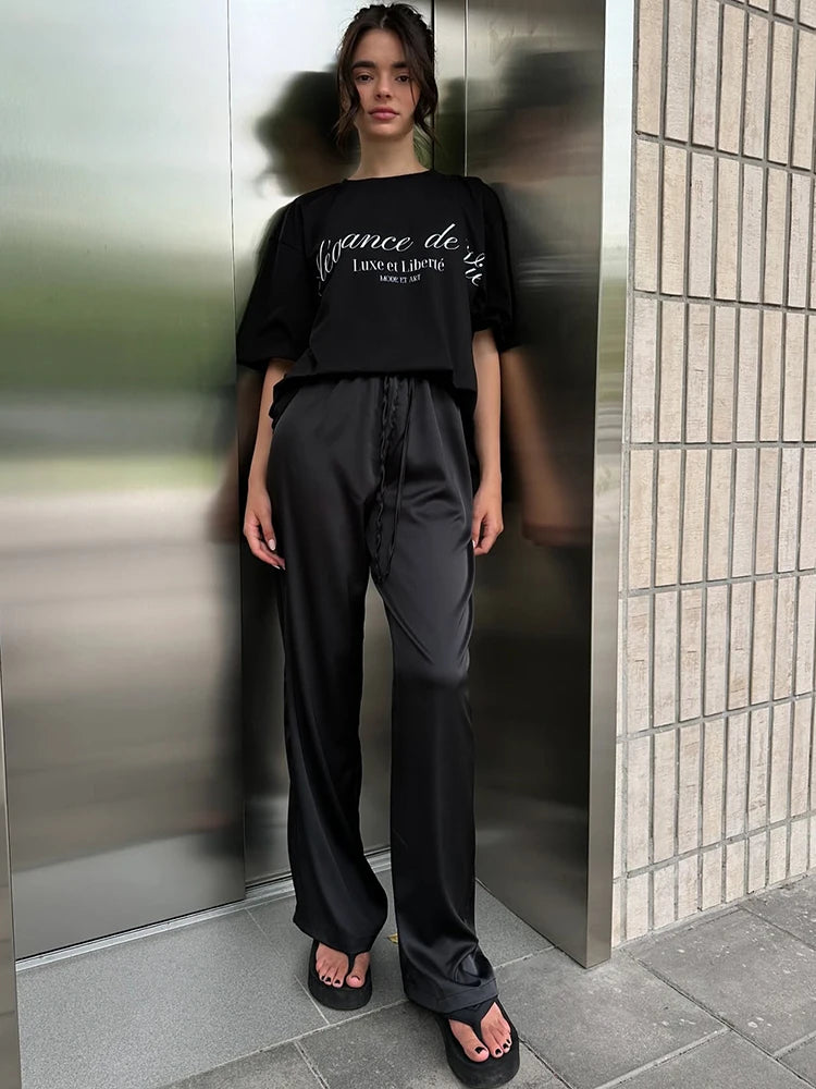 Blush Luxe Satin Pants