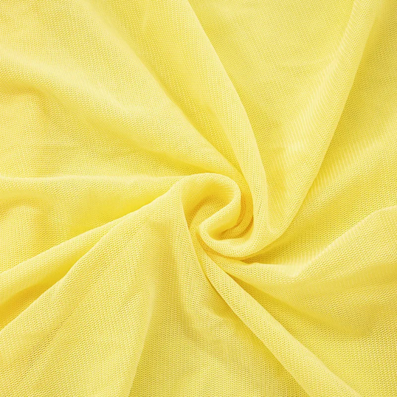 Cocoa Patchwork Mesh Mini Dress