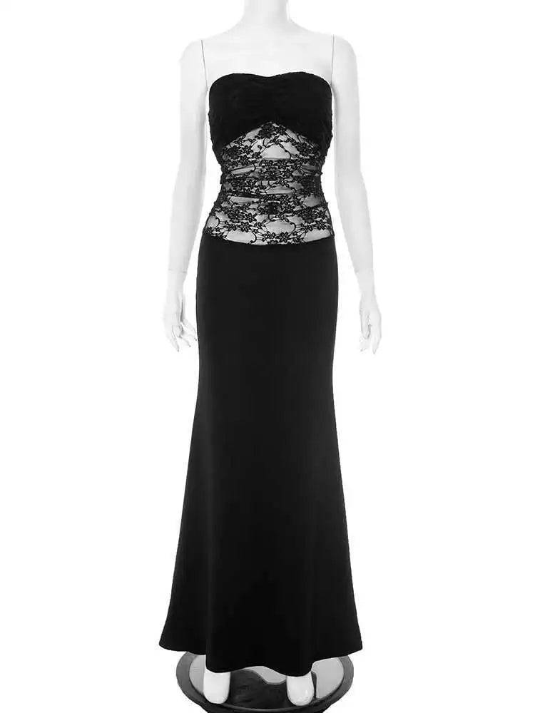 Midnight Muse Lace Mermaid Dress