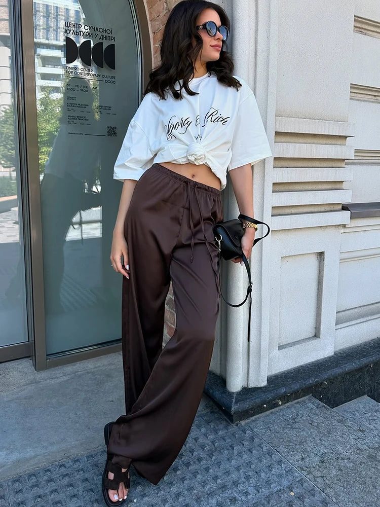 Blush Luxe Satin Pants