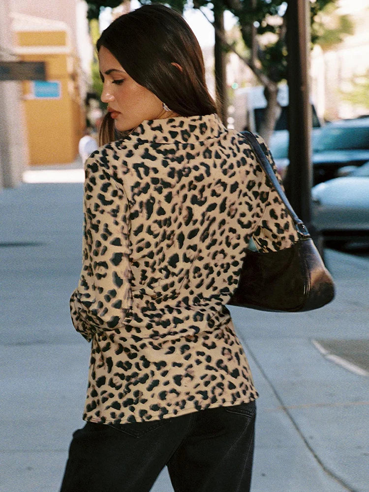Feline grace Leopard Top