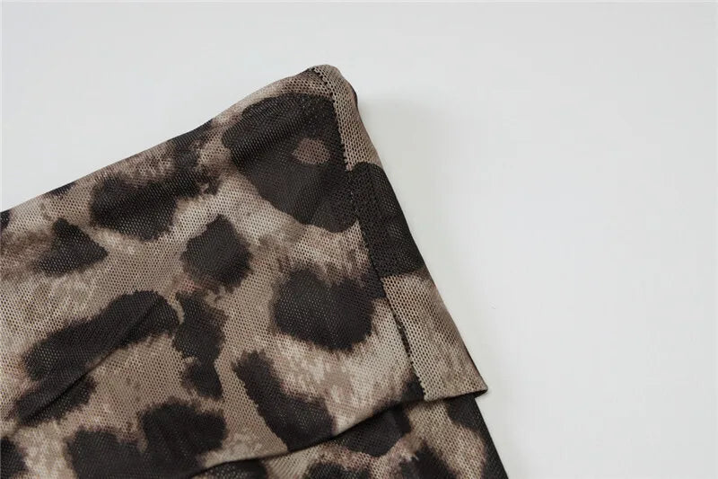 Sexy Off Shoulder Leopard Long Sleeve Tee