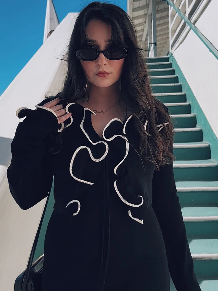 Πλεκτή Ζακέτα "Knot Charm" | Slim Fit, Δέσιμο με Κορδόνια & Butterfly Sleeves