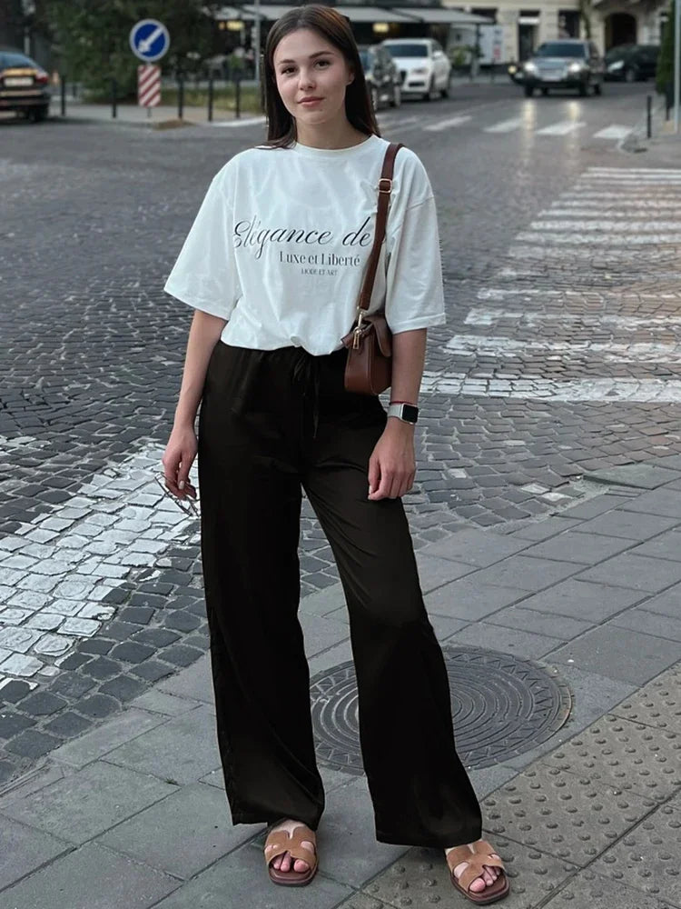 Blush Luxe Satin Pants