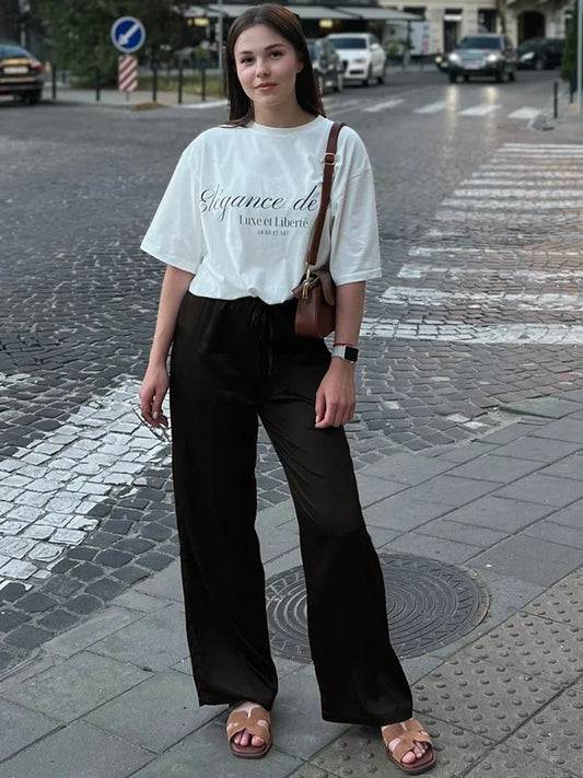 Blush Luxe Satin Pants