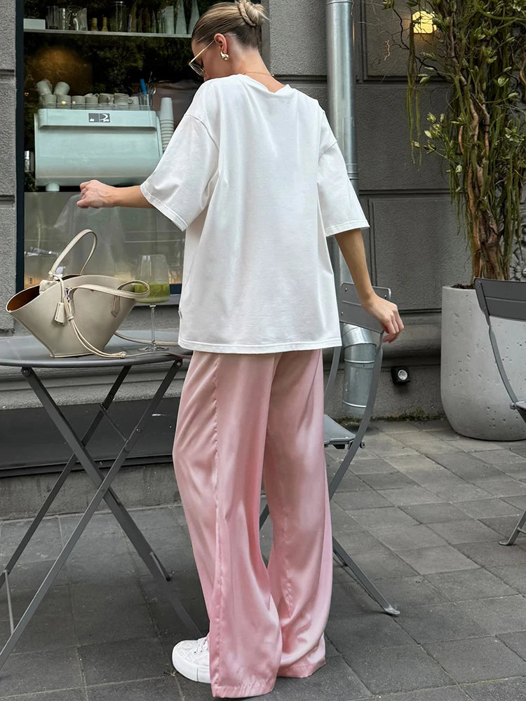 Blush Luxe Satin Pants