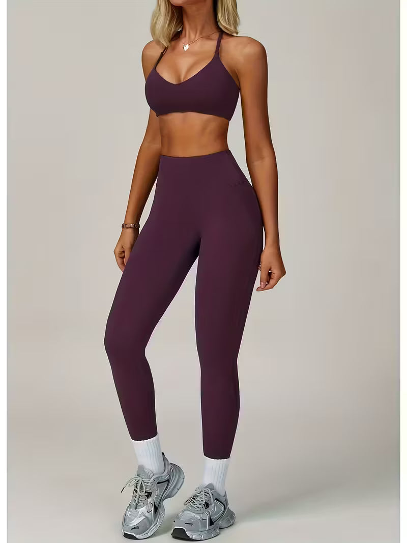 Purple Cross-Back Active Set